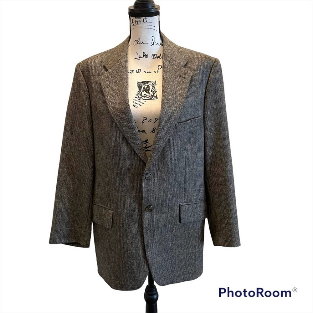 Ralph Lauren Suit Jacket Blazer Sport Coat Brown Size 42S Business office